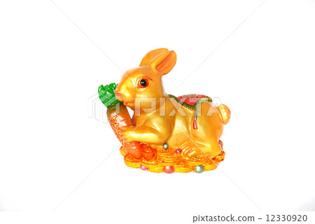 Chinese zodiac animal sign, Rabbit isolated on white Chinese zodiac animal sign, Rabbit isolated on white 12330920