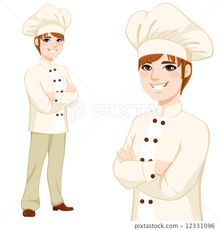 Young Chef Man Standing Young Chef Man Standing 12331096