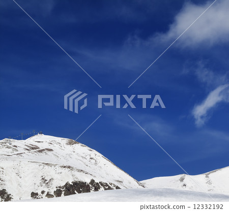 Ski resort at sun winter day Ski resort at sun winter day 12332192
