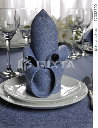 Napkin decorated with flower Napkin decorated with flower 12332500