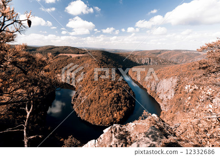 Meander of Vltava river 12332686