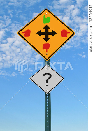 choice intersection ahead choice intersection ahead 12334015