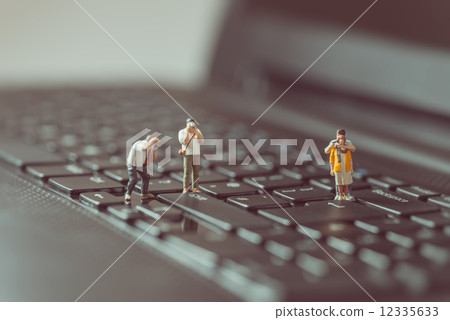 Photographers at the crime scene. Photojournalism concept 12335633