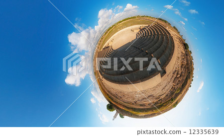 Ancient Odeon. Paphos. Cyprus. Little planet 12335639