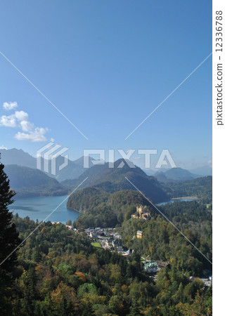 德國·舊天鵝堡和阿爾卑斯湖 12336788