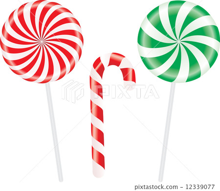 Set of colorful spiral candies lollipops. Vector Set of colorful spiral candies lollipops. Vector 12339077