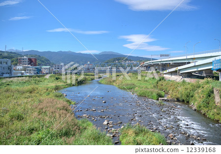 Scenery upstream of Hayakawa from Odawara-shi old Hayakawa Bridge Scenery upstream of Hayakawa from Odawara-shi old Hayakawa Bridge 12339168