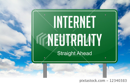 Internet Neutrality on Highway Signpost. 12340383