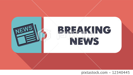 Breaking News on Scarlet in Flat Design. 12340445
