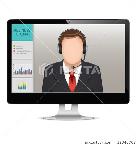 Vector Computer Webinar Concept 12340708