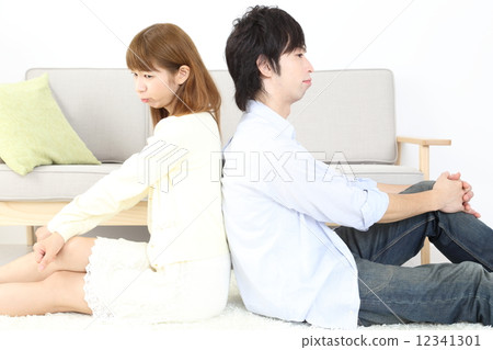 A couple that looks depressed 12341301