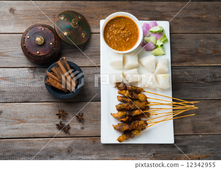 chicken satay popular asian dish chicken satay popular asian dish 12342955