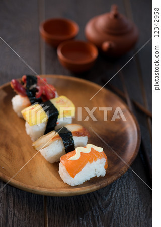 various sushi 12342958