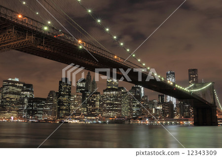 Brooklyn Bridge Partly cloudy 12343309