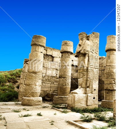 Ancient ruins of Karnak temple in Egypt 12347207