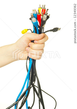 cables in hand cables in hand 12349362