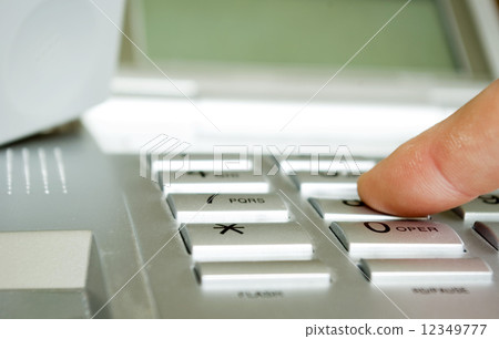 finger with phone 12349777