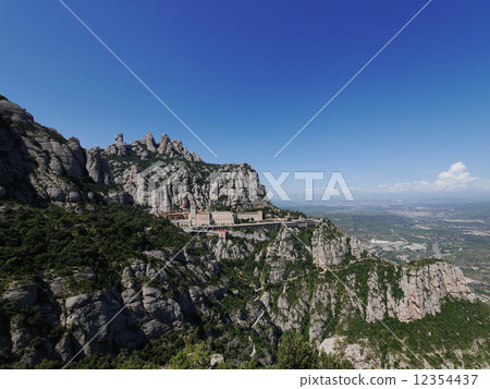 Full view of Montserrat monastery 12354437