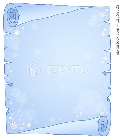 Winter theme parchment 1 - Stock Illustration [12358522] - PIXTA