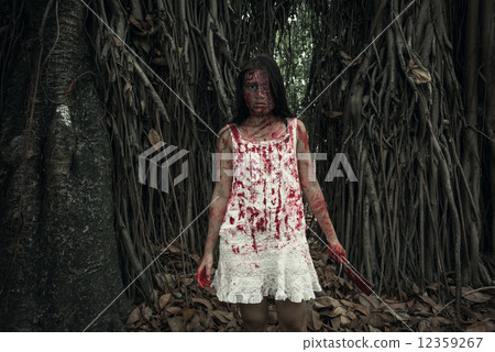 Suicidal girl in forest Suicidal girl in forest 12359267