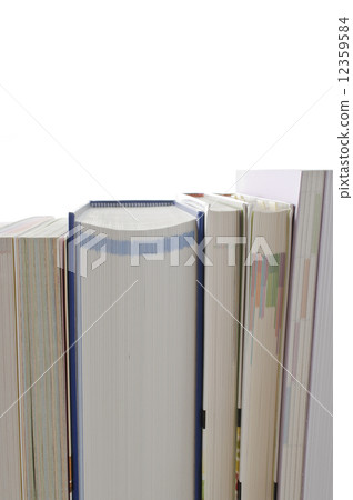 A pile of books on a white background 12359584