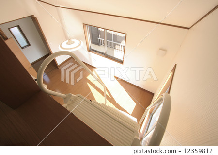Overlooking from the top of the residential dwelling loft image 060 12359812