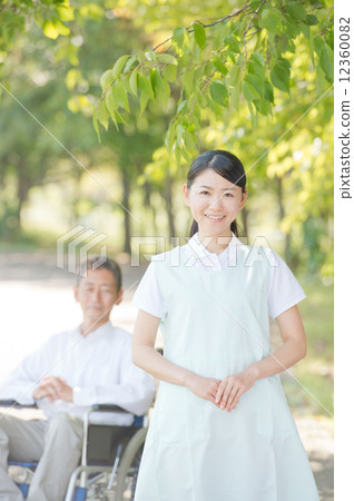 Caregiver and senior 12360082