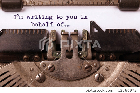 Vintage inscription made by old typewriter Vintage inscription made by old typewriter 12360972