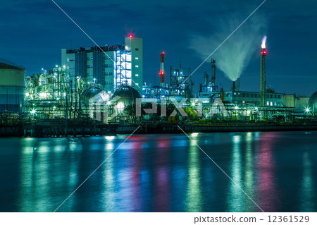 Factory night view Keihin Industrial Zone Factory night view Keihin Industrial Zone 12361529