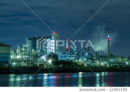 Factory night view Keihin Industrial Zone Factory night view Keihin Industrial Zone 12361530