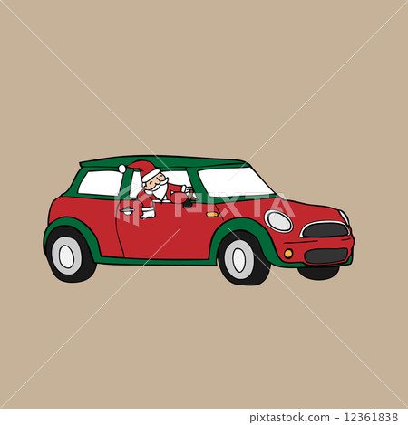 Christmas Santa driving 12361838