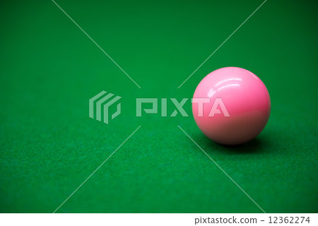 Snooker ball on the green table 3 12362274