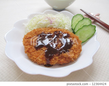Croquette with sauce Croquette with sauce 12364424