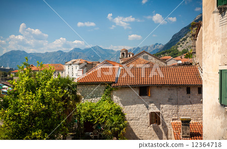 view of red roofs of ancient european city view of red roofs of ancient european city 12364718