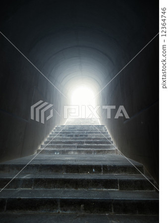 staircase in the tunnel with light at the end staircase in the tunnel with light at the end 12364746