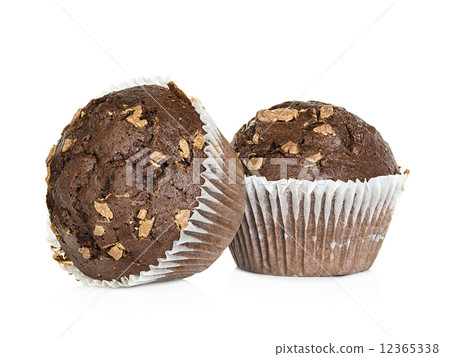 muffins isolated on white background muffins isolated on white background 12365338