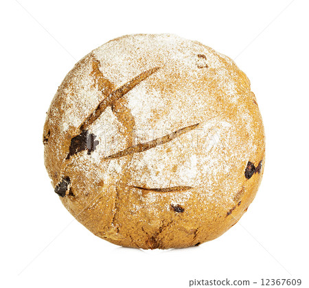 Homemade whole bread isolated on white background 12367609