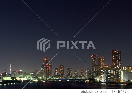 Sumidagawa night view · Tsukishima (2) 12367774