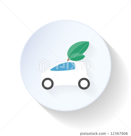 Environmentally friendly car flat icon 12367806