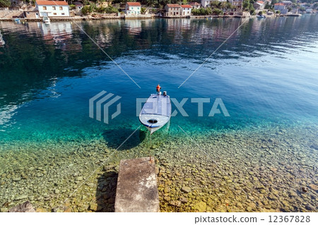 Landscape with boats and sea 12367828