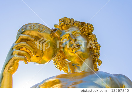 Gold statue in Peterhof Gold statue in Peterhof 12367840