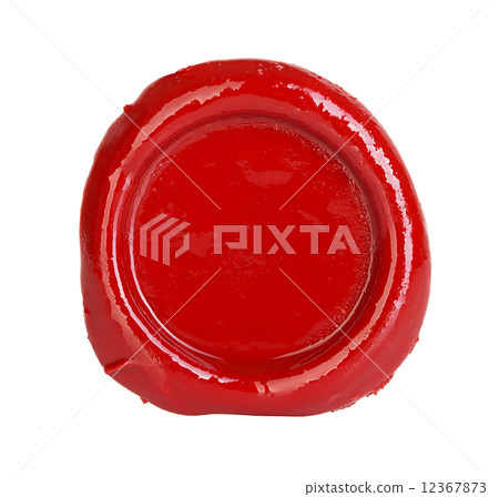 red wax seal isolated on white background red wax seal isolated on white background 12367873