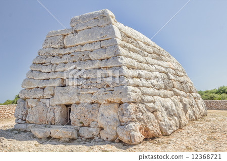 Naveta des Tudons ossuary at Menorca island, Spain. 12368721