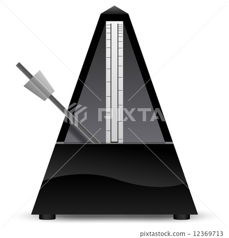Black metronome vector illustration 12369713