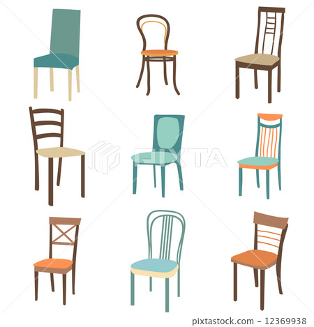 Chair icon set. symbol furniture 12369938