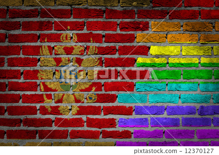 Dark brick wall - LGBT rights - Montenegro Dark brick wall - LGBT rights - Montenegro 12370127