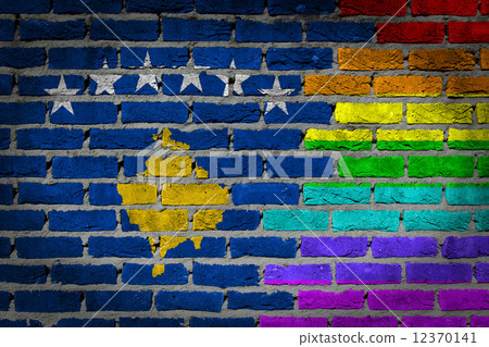 Dark brick wall - LGBT rights - Kosovo 12370141