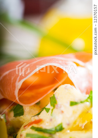 parma ham and potato salad parma ham and potato salad 12370157