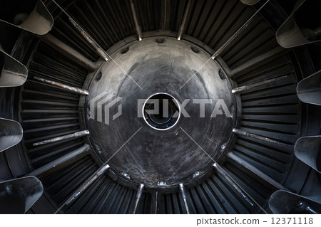 Closeup of a jet engine 12371118
