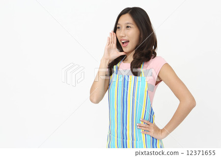 亞洲女性的圍裙外觀 12371655
